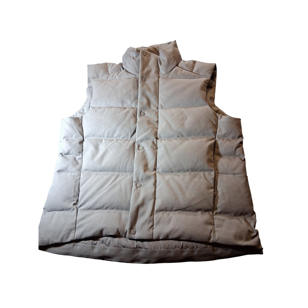 Lululemon Mens Navigation Down Vest Steel Gray Puffer Quilted Size L Large